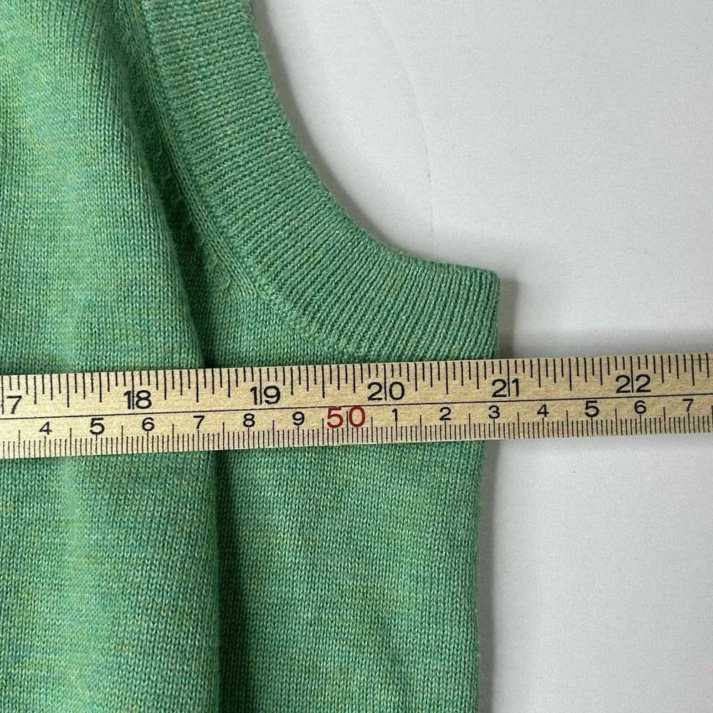 Brooks Brothers Pullover Sweater Vest Men's XL Green Solid 100% Supima Cotton